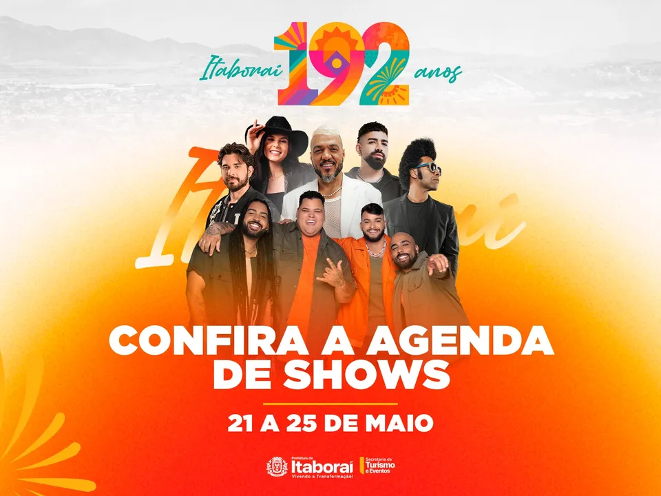 Com Pratas da Casa e grandes nomes da música nacional, Itaboraí comemora 192 anos em grande estilo