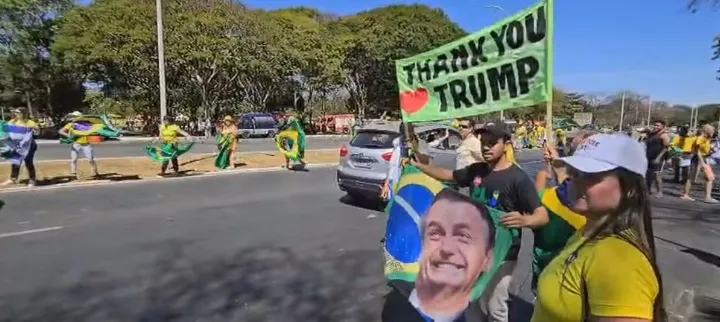 Apoiadores do ex-presidente Jair Bolsonaro fizeram manifestação em Brasília
