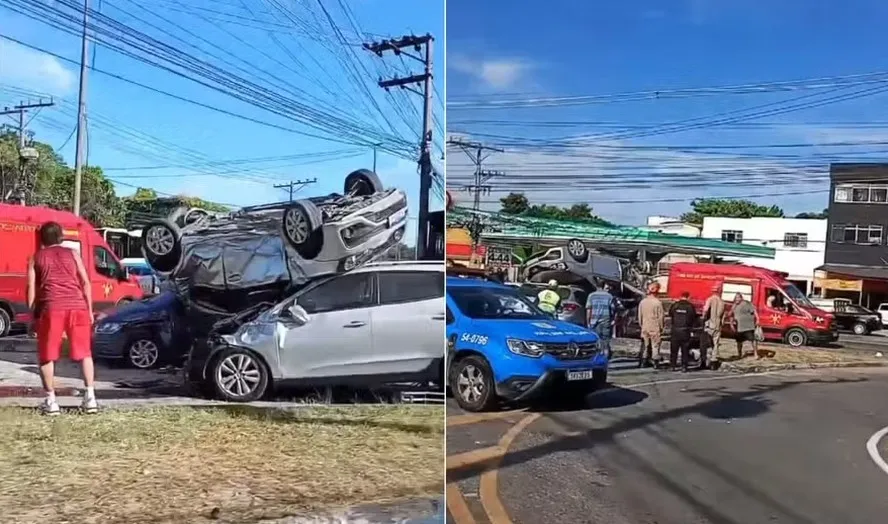 Atropelamento seguido de capotamento deixou uma mulher morta e um homem ferido