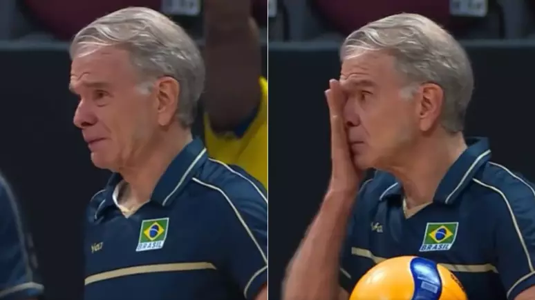 Ainda no aquecimento, Bernardinho foi às lágrimas após receber a notícia do falecimento de sua mãe