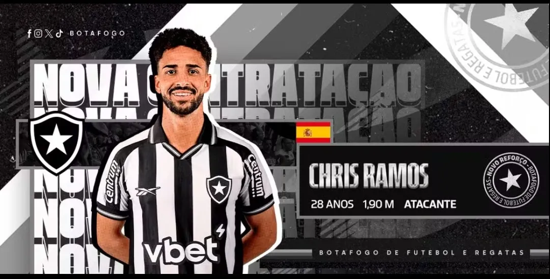 Chris Ramos é anunciado pelo Botafogo