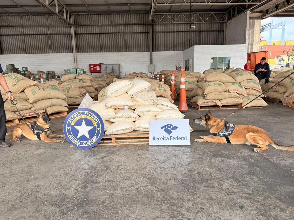 O trabalho foi realizado por agentes da Receita Federal e pela Delegacia de Repressão a Drogas (DRE) da Polícia Federal