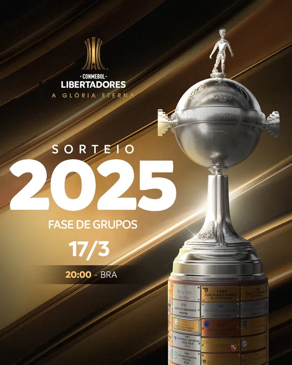 Conmebol marca para 17 de março o sorteio da fase de grupos da Libertadores