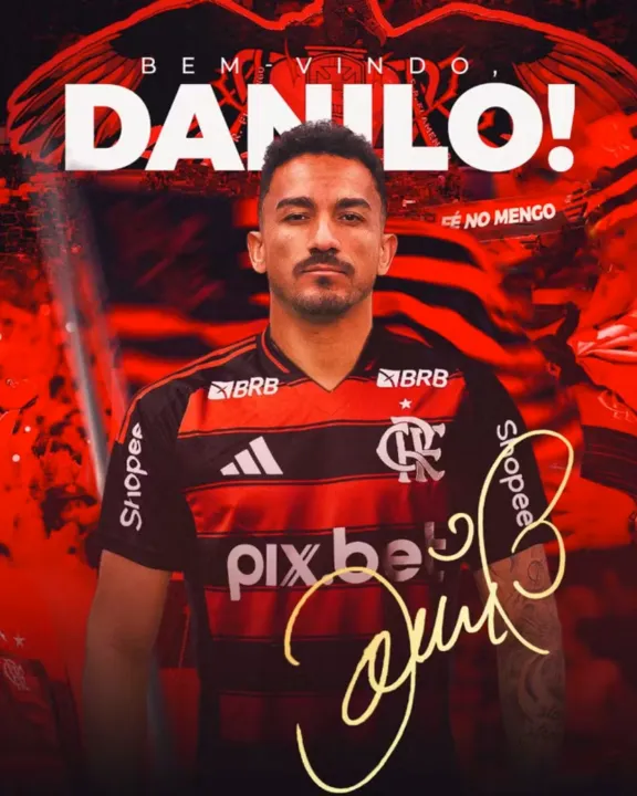 Flamengo anuncia a contratação do lateral-direito e zagueiro Danilo