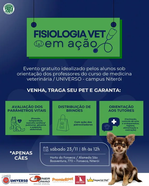 O evento é aberto ao público e vai acontecer entre 8h e 12h, no Horto do Fonseca