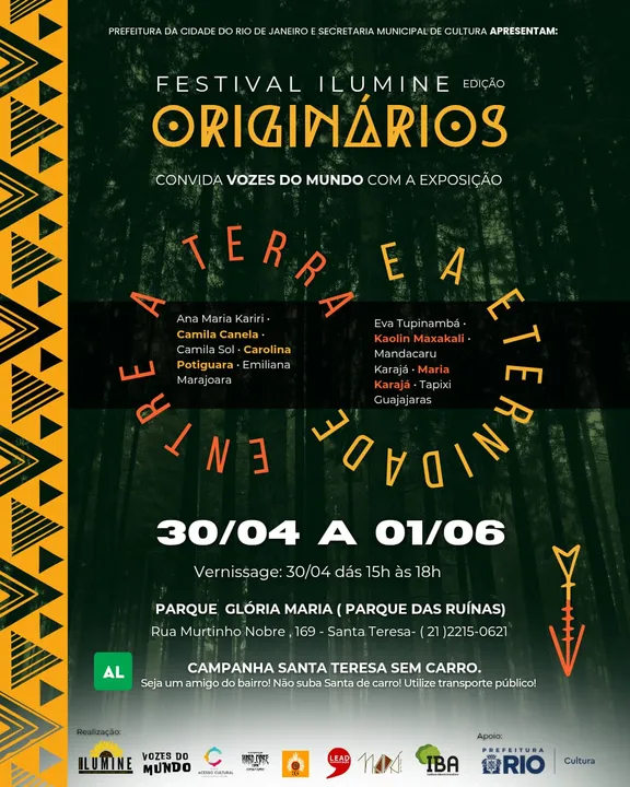 Mostra acontece no Parque Glória Maria, em Santa Teresa