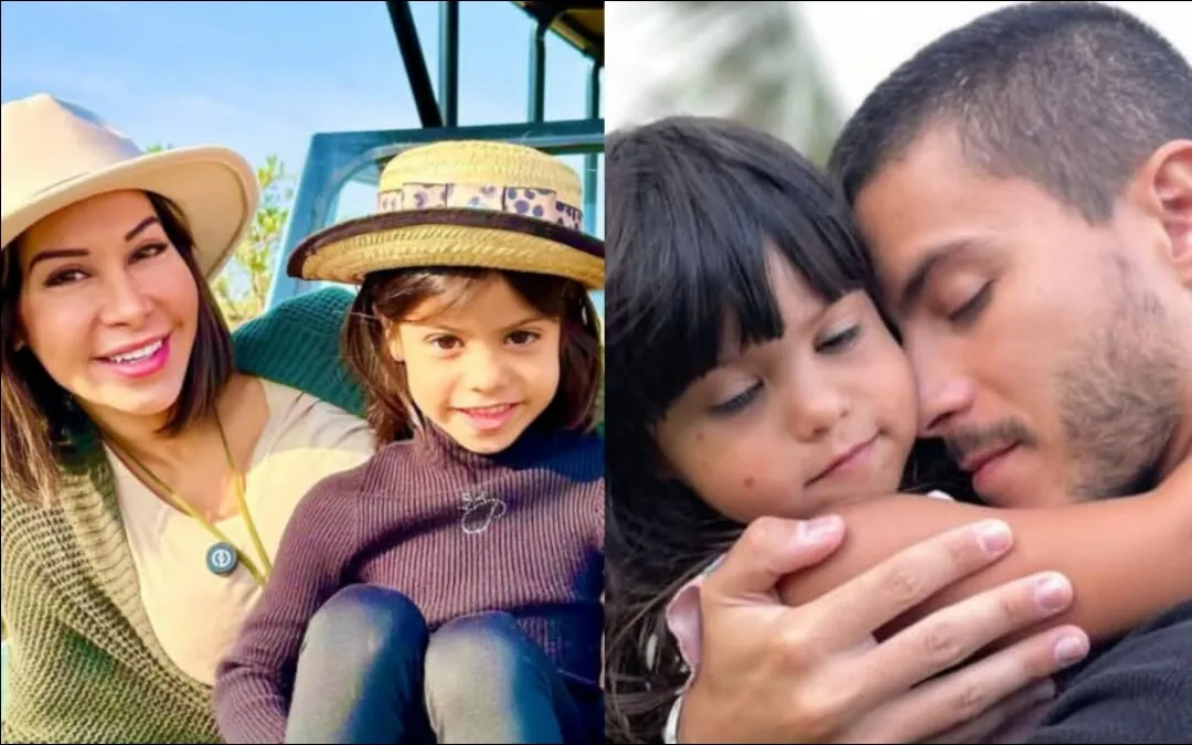 Maíra Cardi Arthur Aguiar e a filha, Sophia