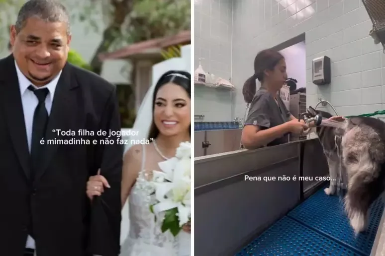 Giovanna Santos trabalha em uma Pet Shop