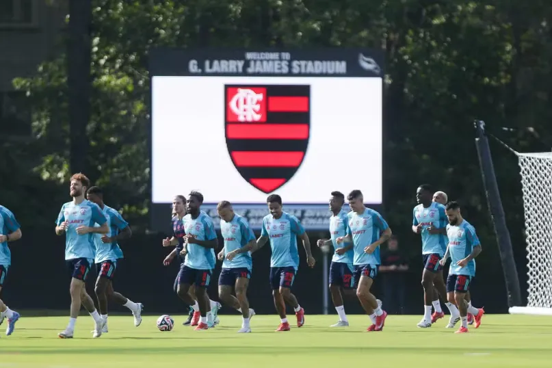Flamengo treina para sua estreia na Copa do Mundo de Clubes, contra o Espérance-TUN