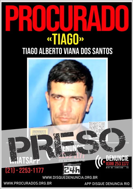 Tiago e outros dois presos foram autuados  pelo crime de tráfico de drogas e posse ilegal de arma de fogo