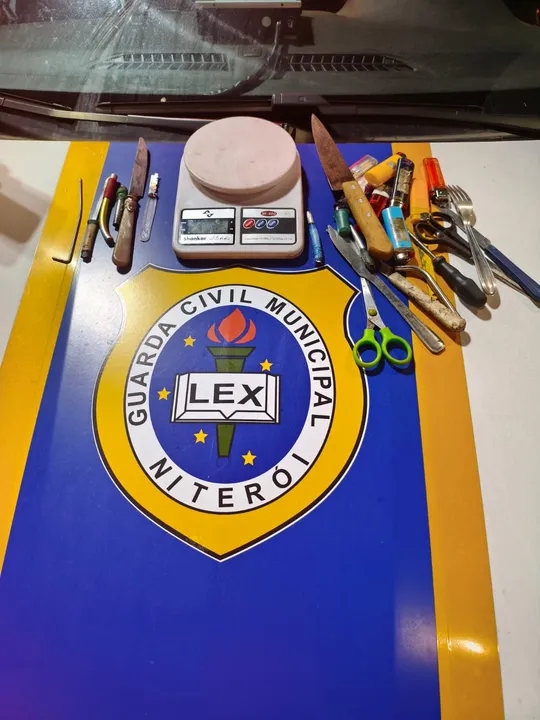 Material apreendido na ação
