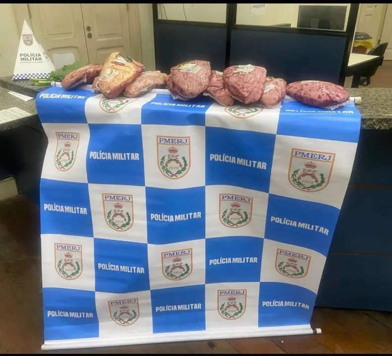 O homem tentou furtar 10 peças de picanha de um supermercado em Niterói