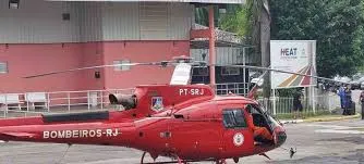 Vítima foi resgatada por um helicóptero do Corpo de Bombeiros