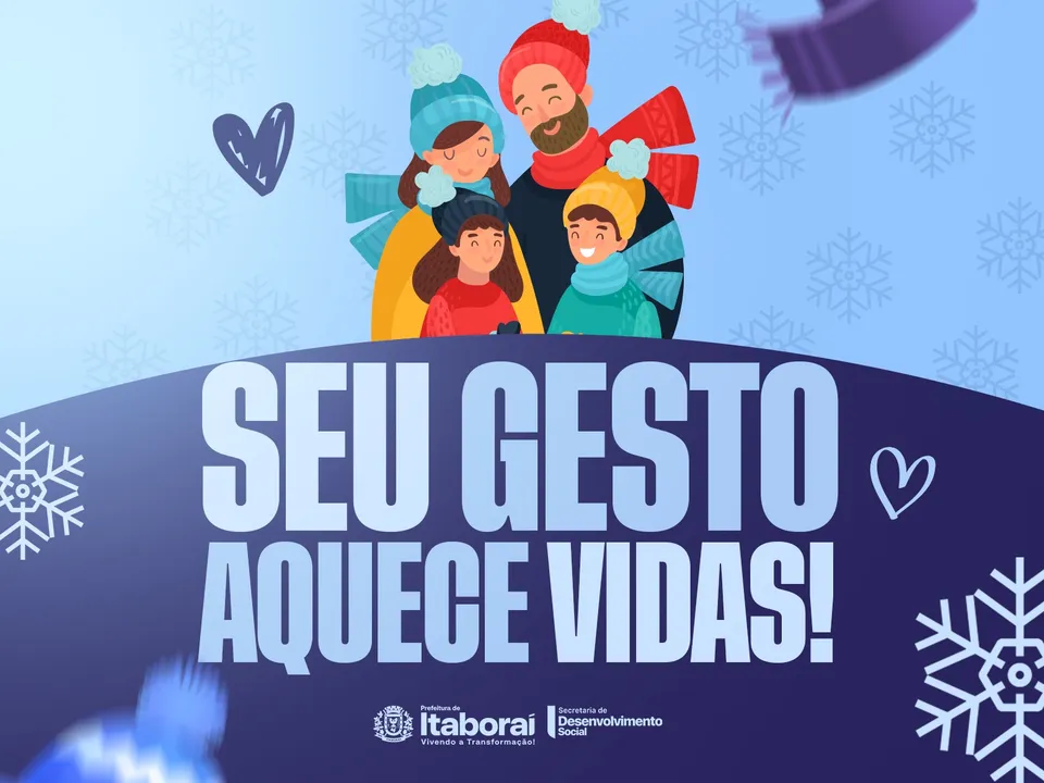 Para doar, basta levar peças de roupas de frio, em bom estado, a um dos pontos de coleta localizados em todas as unidades do CRAS