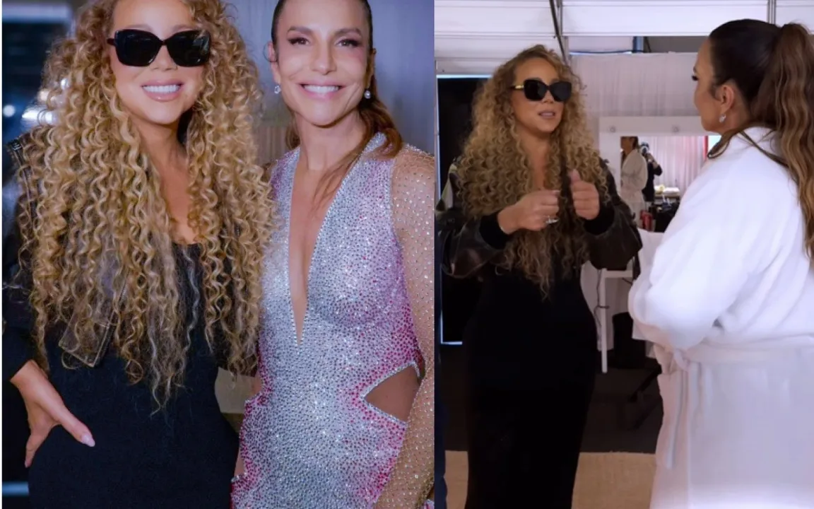 Cantora brasileira se divertiu ao lado do filho Marcelo e relembrou primeiro encontro com a diva pop em 1999