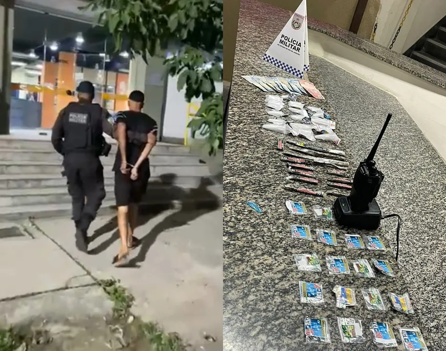 Material apreendido e suspeito foram levados para a 77ª DP (Icaraí)