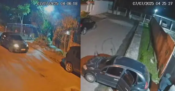 Câmeras de segurança registraram toda a ação em Niterói