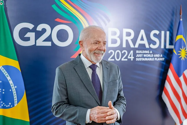 Lula durante reunião do G20 no Rio de Janeiro