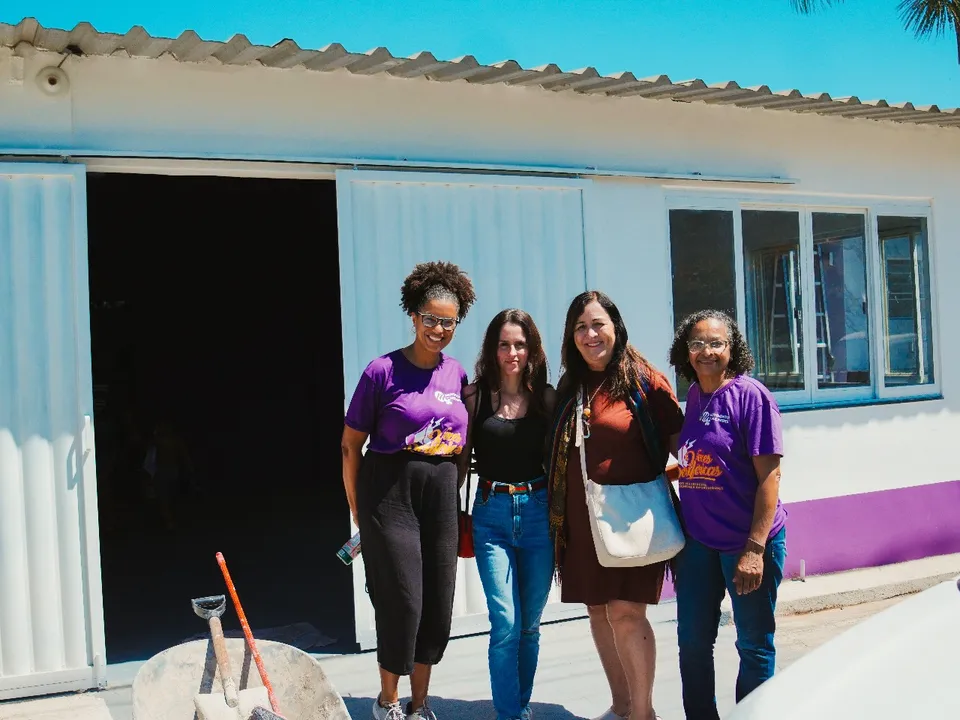 Da esquerda para direita: psicóloga Patrícia Muniz, Paula Bezerra (Brazil Foundation), gestora Marisa Chaves e educadora social Izabel Cristina