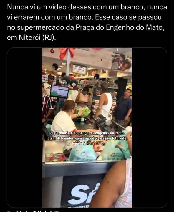 A rede de supermercados lamentou o ocorrido