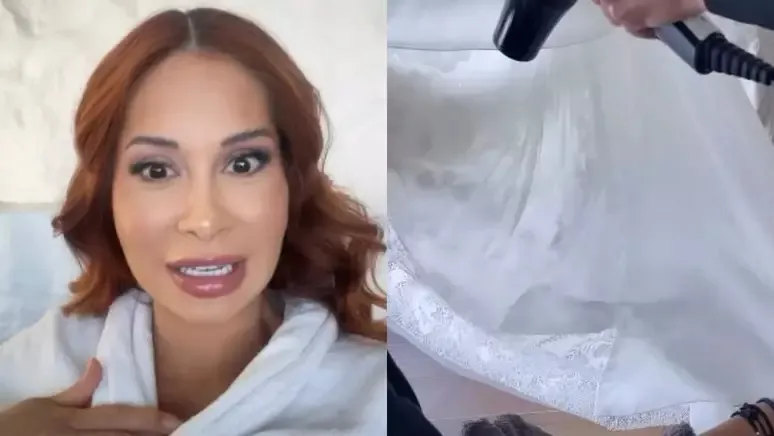 Vestido de noiva de Maíra Cardi caiu na piscina