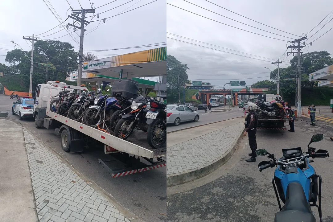 Ação da PM com o Sentran aconteceu na Avenida Jornalista Roberto Marinho