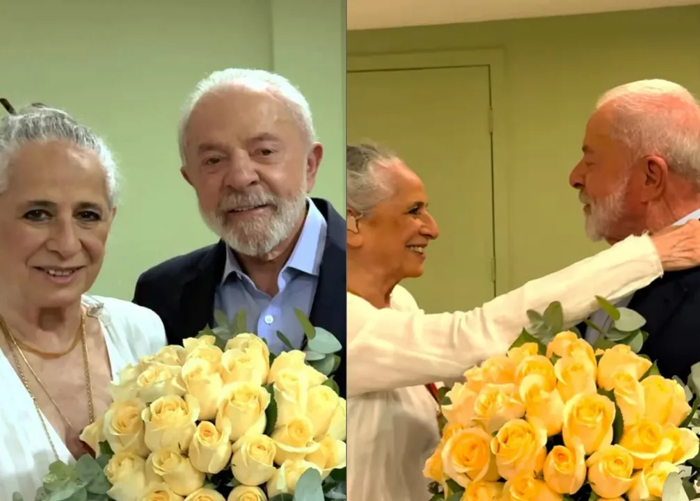 No encontro, a cantora recebeu elogios e um buquê de flores do presidente