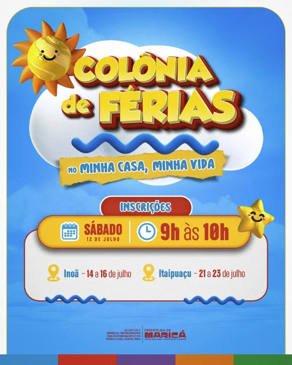 A Colônia de Férias oferece um programa de lazer, cultura, arte e convivência para crianças durante o recesso escolar