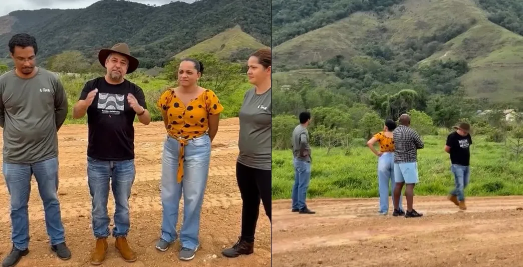Prefeito visitou terreno onde a fábrica será instalada, entre Espraiado e Ponta Negra