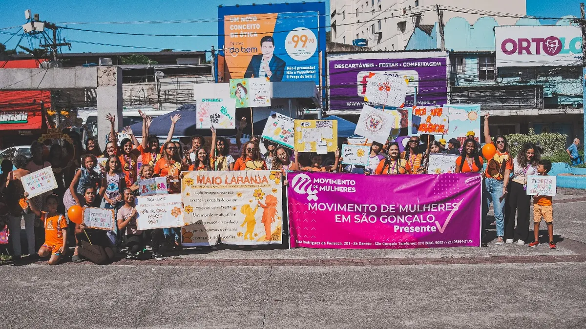 A ação teve o objetivo de alertar a população sobre o ‘Maio Laranja’ e o enfrentamento aos crimes sexuais envolvendo crianças e adolescentes