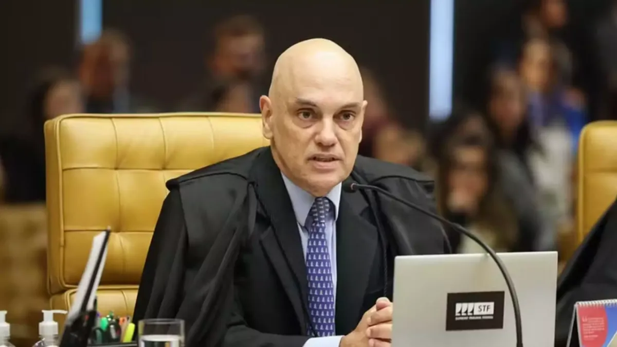 Ministro Alexandre de Moraes durante sessão do STF