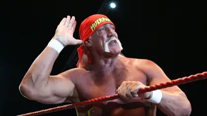 Hulk Hogan em evento de luta livre nos anos 90