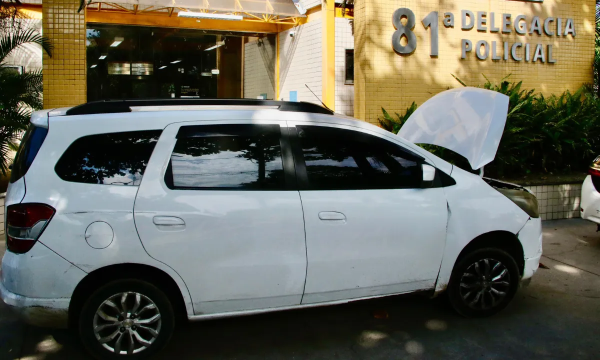 O carro usado no crime foi localizado e identificado pelas câmeras do Cisp