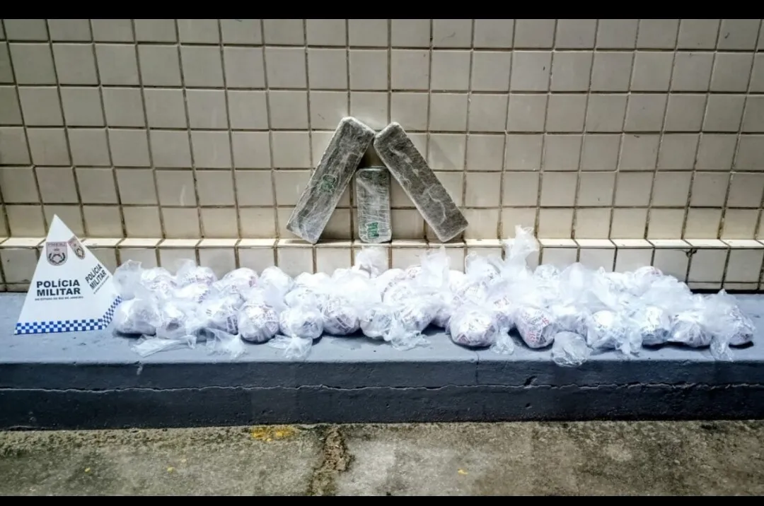 Policiais apreenderam 2.160 pinos de cocaína e três tabletes de maconha
