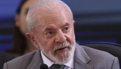 O presidente Luiz Inácio Lula da Silva (PT) participou da sessão especial de abertura da primeira reunião de sherpas da presidência brasileira do BRICS, no Palácio Itamaraty.