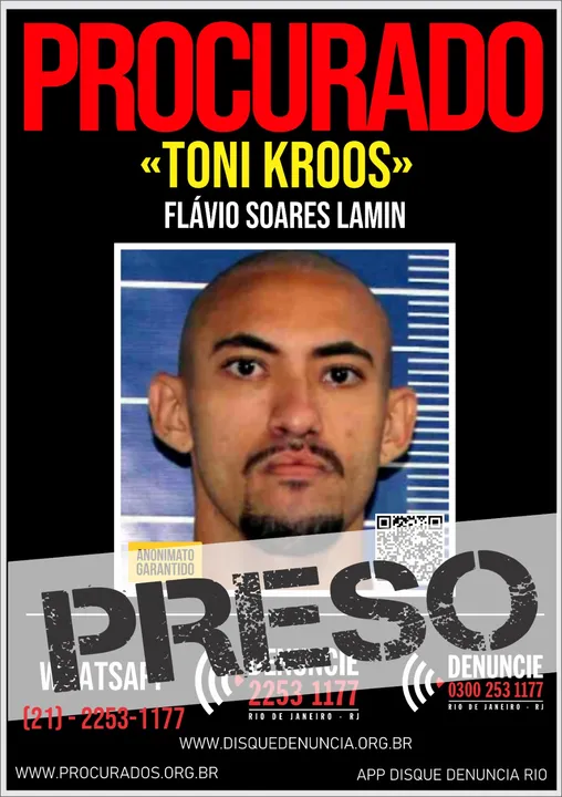 “Toni Kroos” estava na condição de evadido do sistema penitenciário.