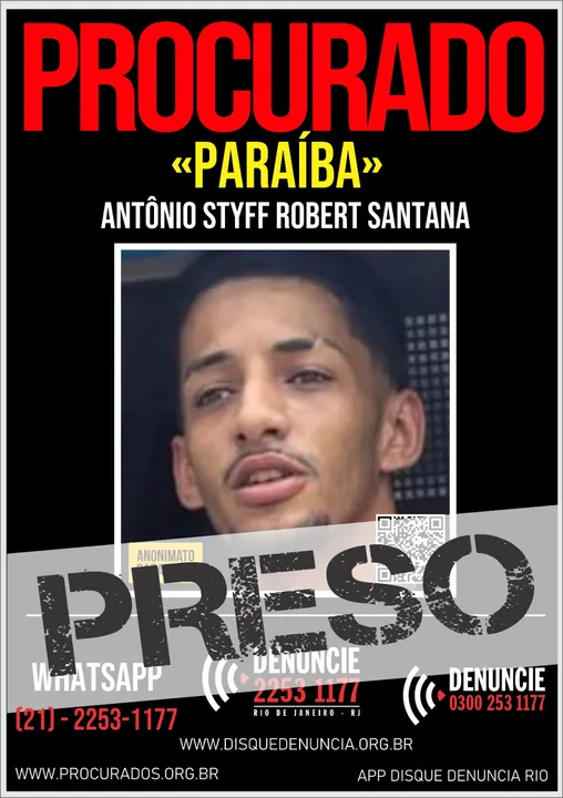 Antônio Styff Robert Santana, vulgo “Paraíba”, é preso