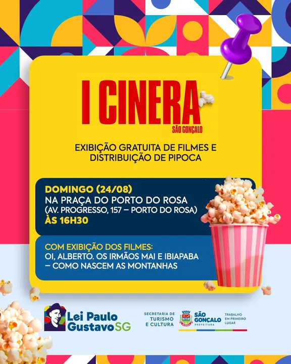 O projeto CINERA foi contemplado pela Lei Paulo Gustavo, que incentiva ações culturais