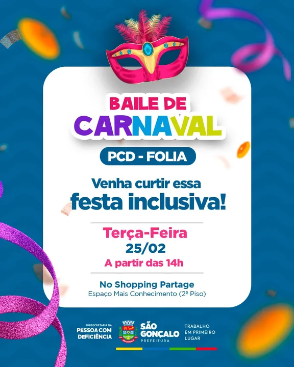 Apesar do PCD Folia ser voltado às pessoas com deficiência, todos os gonçalenses podem participar