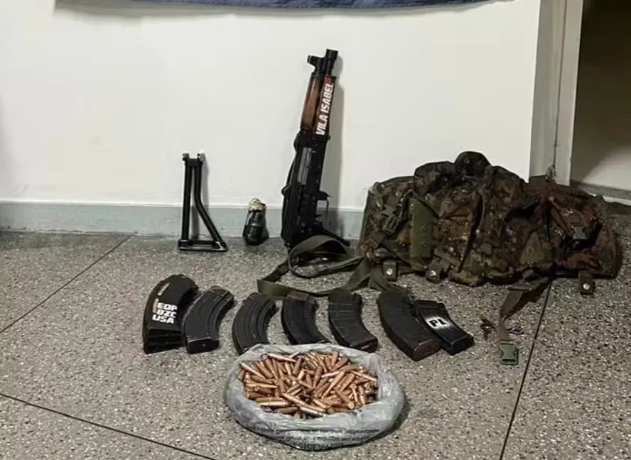 Material apreendido durante operação