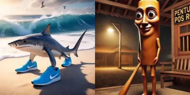 Posts trazem apenas a ilustração de algum animal ou objeto antropomorfizado, acompanhados de nomes inusitados