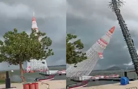 Queda de árvore de Natal em Maricá deixa um morto e dois feridos; vídeo!