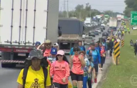 Ciclista morre atropelado por carreta em romaria para Aparecida