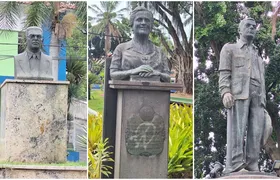 Curiosidades gonçalenses: Você sabia que a Praça Zé Garoto tem esculturas em homenagem a grandes personalidades do município?