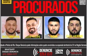 Disque Denúncia divulga cartaz para localizar líderes do Comando Vermelho na Região Serrana