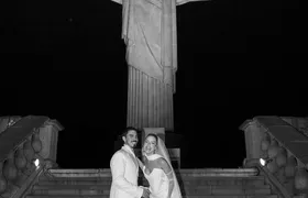Giovanna Lancellotti e Gabriel David casam aos pés do Cristo Redentor