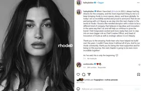 Hailey Bieber vende sua marca de cosméticos por valor bilionário