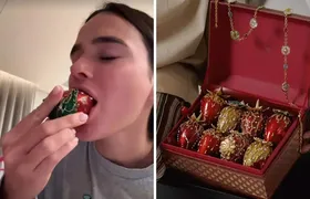 Morango do amor de luxo: Bruna Marquezine ganhou doce que custa mais de R$ 2 mil