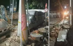 Muro cai em Colégio de Aplicação da UFRJ na Lagoa