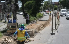 Obras da ciclorrota transformam as calçadas dos bairros Galo Branco e Rocha